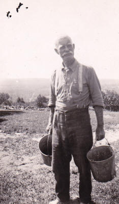 Fred Mitchell en route to the house well