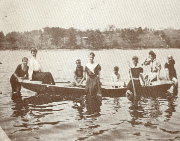 Vacationers At Upper Pleasant Pond, About 1910